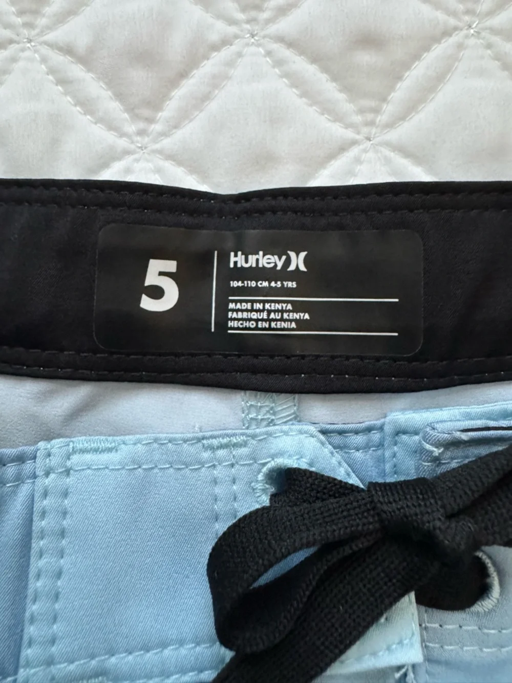 Hurley Blue Ice Ombre Kids Swim Trunks Board Shorts Size 5